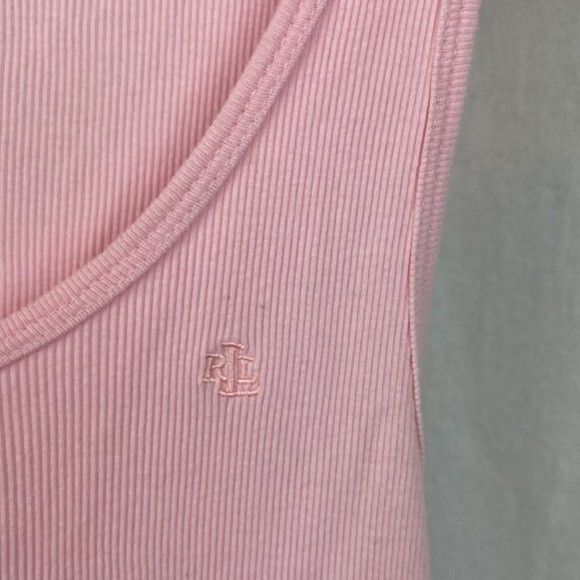 Ralph Lauren Pink Ribbed Cotton Tank Top S - Picture 4 of 5